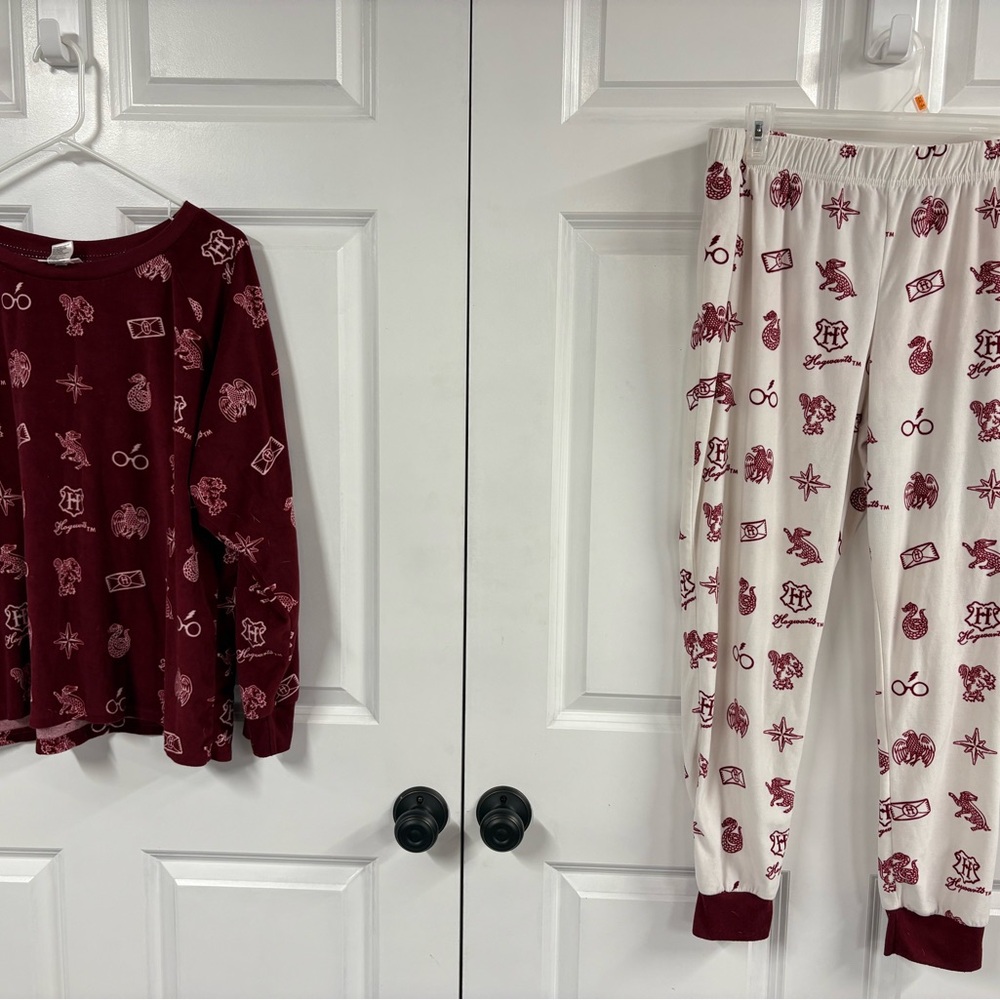 Harry Potter Hogwarts Soft Fleece Pajama Set Women’s Size XL 16-18